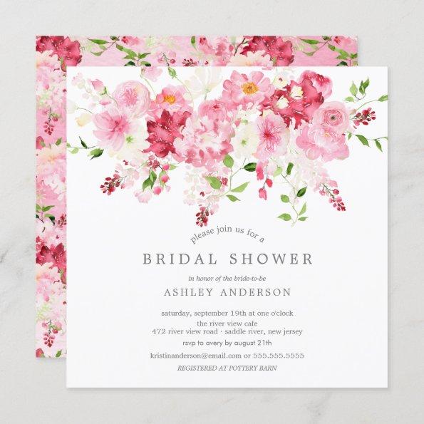 Spring Blossoms Floral Bridal Shower Invitations