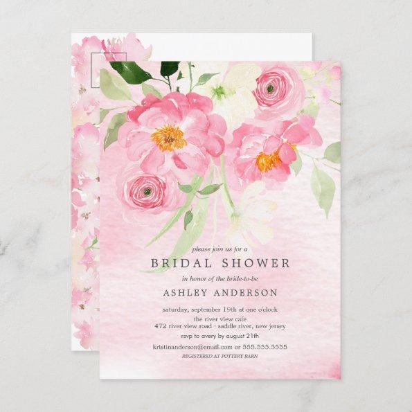 Spring Blossoms Floral Bridal Shower Invitation PostInvitations