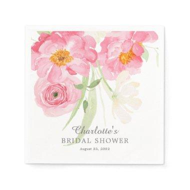 Spring Blossoms Floral Bridal Shower Napkins