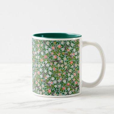 Spring Blossoms Two-Tone Coffee Mug