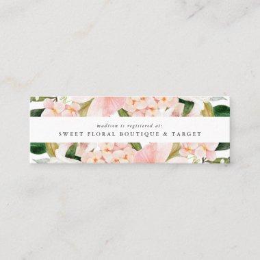 Spring Blush Floral Bridal Registry Insert Cards