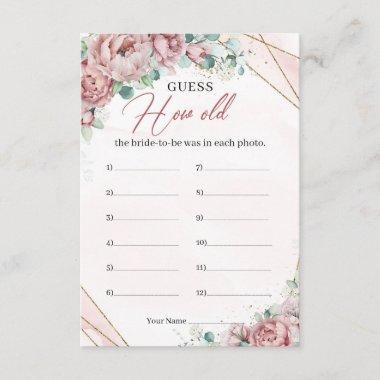 Spring Blush floral gold How old was he bride Invitations