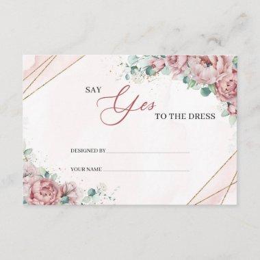 Spring Blush floral gold Say Yes to the dress Invitations
