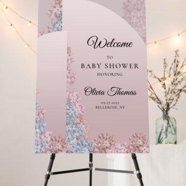 Spring blush pink hyacinths boho arch welcome foam board