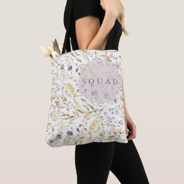 Spring Boho Wildflower Pampas  Squad Tote Bag