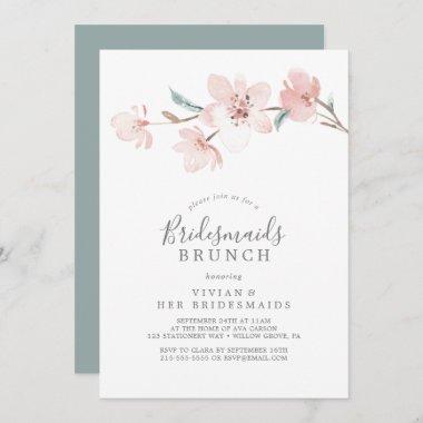 Spring Cherry Blossom Bridesmaids Brunch Invitations