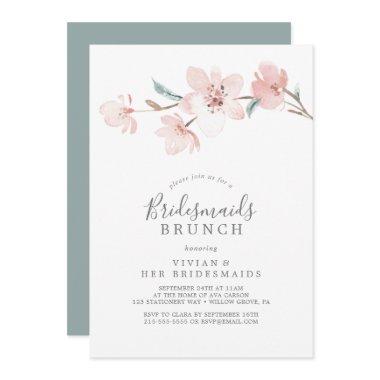 Spring Cherry Blossom Bridesmaids Brunch Invitations