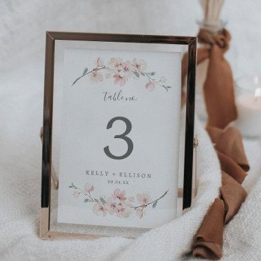 Spring Cherry Blossom Table Number