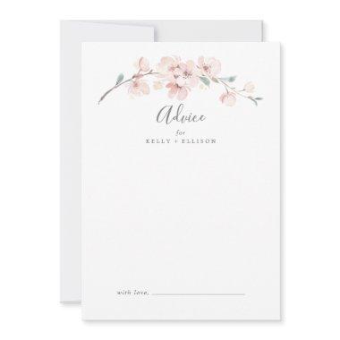 Spring Cherry Blossom Wedding Advice Card