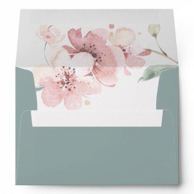 Spring Cherry Blossom Wedding Invitations Envelope
