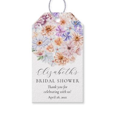 Spring Colorful Flowers Romantic  Gift Tags