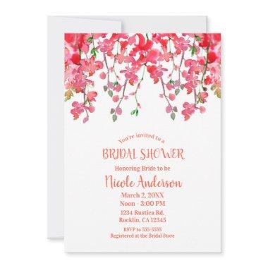 Spring Coral Orchid Branches Floral