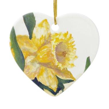 Spring Daffodils Ceramic Ornament
