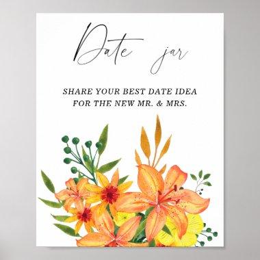 Spring date night ideas. Date jar bridal game Pos Poster