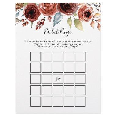 Spring Elegant Floral Bridal Bingo Game