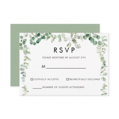 Spring Eucalyptus Greenery Minimalist RSVP