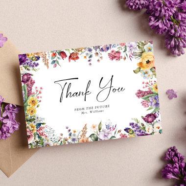 Spring Floral Bridal Shower Thank You Invitations