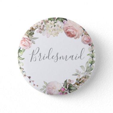 Spring Floral Bridesmaid Button