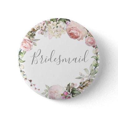 Spring Floral Bridesmaid Button