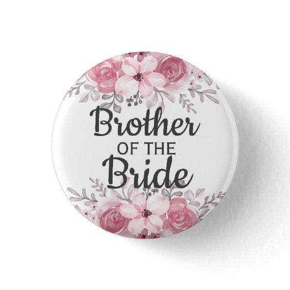 Spring Floral brother of the bride Button