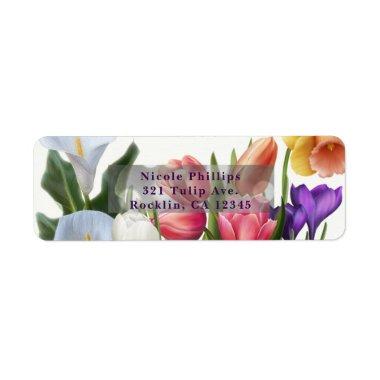 Spring Floral Easter Egg  Label
