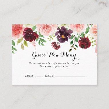 Spring Floral Guess How Many Game Invitations