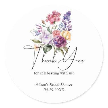 Spring Floral Love Is In Bloom  Classic Round Sticker