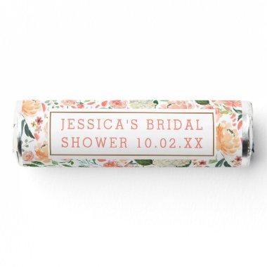 Spring Floral Watercolor Peach Bridal Shower Breath Savers® Mints