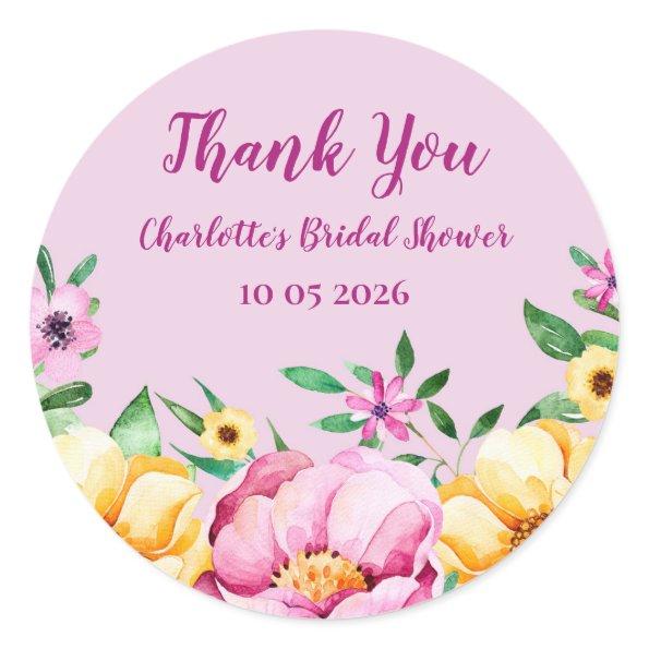 Spring Flowers Thank You  Favor Tag