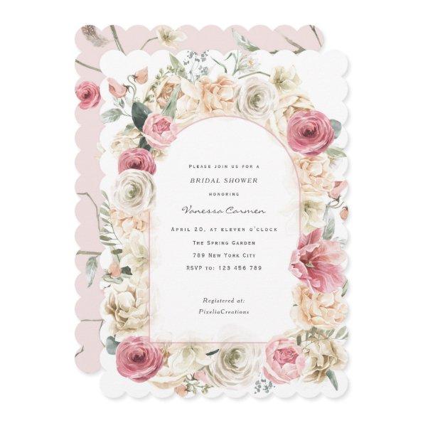 Spring Garden Bloom Floral  Invitatio