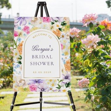 Spring Garden Floral  Welcome Sign
