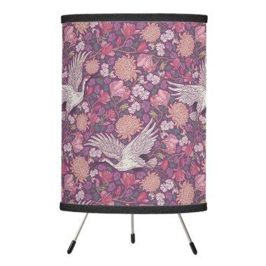Spring Garden Mother's Day Asian Crane Chinese Tripod Lamp