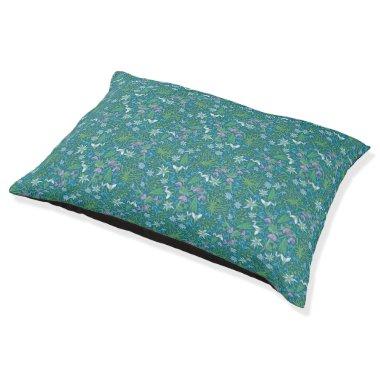 Spring Garden Mother's Day Blue Purple White Pet Bed