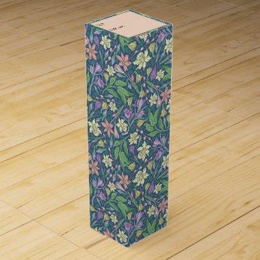 Spring Garden Mother's Day Daffodils Crocuses Wine Box