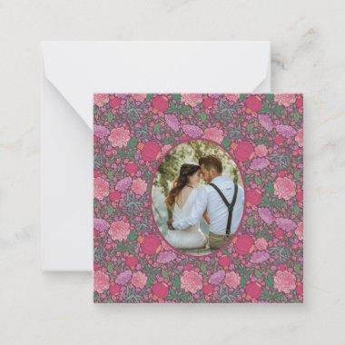 Spring Garden Mother's Day Japanese Lanterns Photo Note Invitations