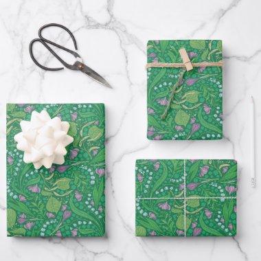 Spring Garden Mother's Day Lilly of the Valley Wrapping Paper Sheets
