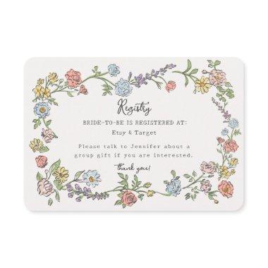 Spring Garden Party Floral Registry Invite Insert