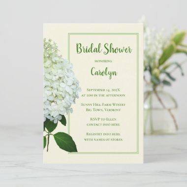 Spring Green Bridal Shower Hydrangea Invitations