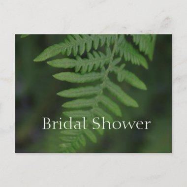 Spring green fern leaves bridal shower Invitations