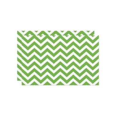 Spring Green & White Chevron Wedding Invitationstock