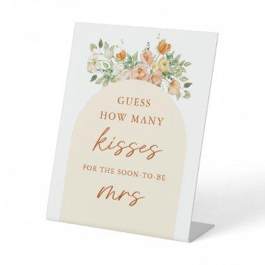 Spring Guess How Many Kisses  Game Pedestal Sign