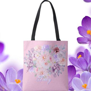 Spring in Pink & Lilac Bloom Tote Bag