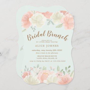 spring light floral bridal brunch Invitations