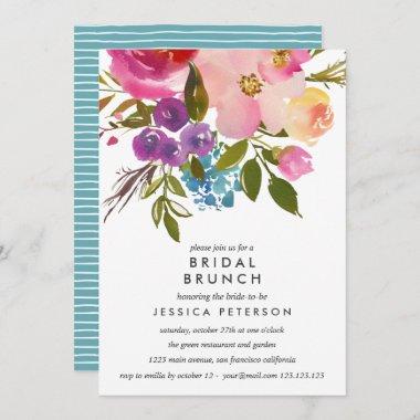 Spring Lush Flowers Bridal Brunch Wedding Invitations