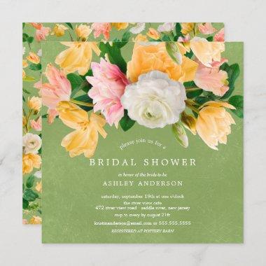 Spring Meadow Floral Bridal Shower Invitations