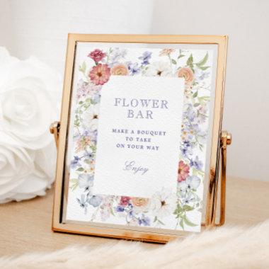 Spring Pastel Floral  Flower Bar Poster