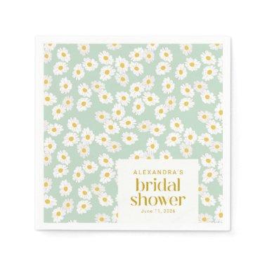 Spring Pastel Sage Daisies  Custom Napkins