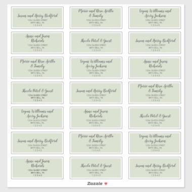 Spring Peony Wedding Guest Address Labels