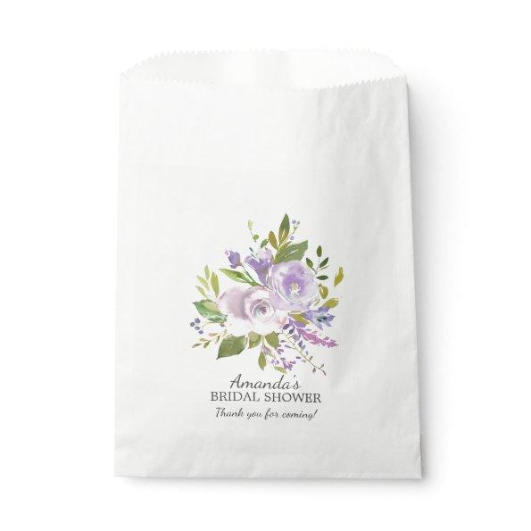 Spring Purple Lavender Floral Shower Favor Bags