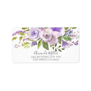 Spring Purple Lavender Return Address Label